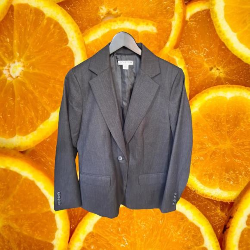Pendleton Gray 1 Button Blazer With Front Pockets… - image 1